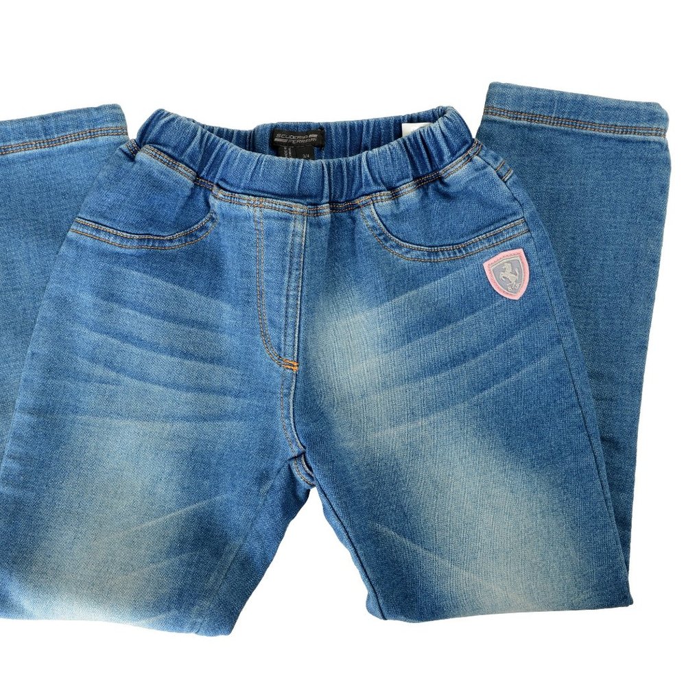 Scuderia Ferrari Girl Medium Blue Denim Leggings Jeggings